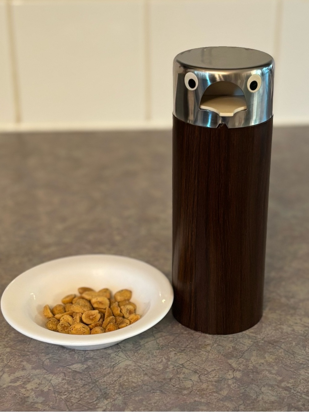 60's WFM Nutman Peanut Dispenser - German - Nut Man Snacks - Barware Gadget